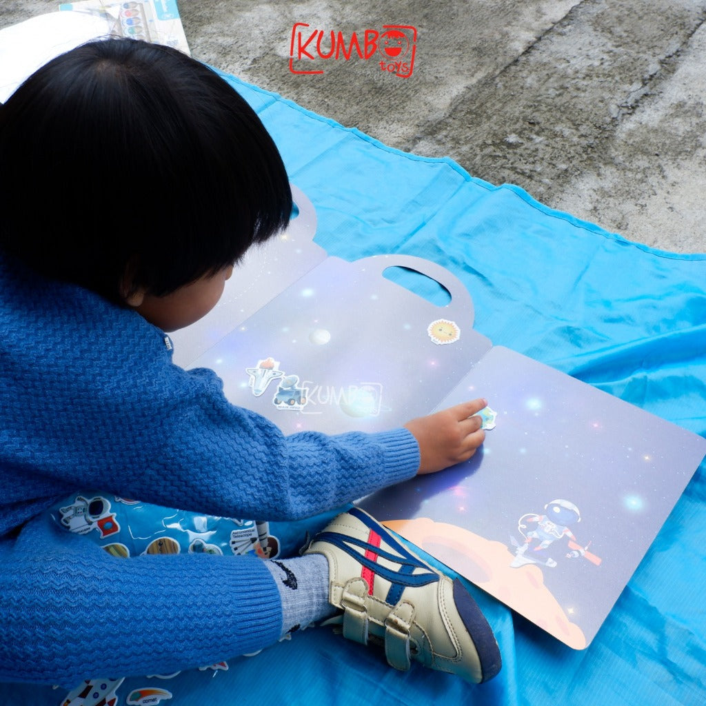 Mainan Edukasi Anak Reusable Sticker Book Theme Edukasi Buku Stiker Anak