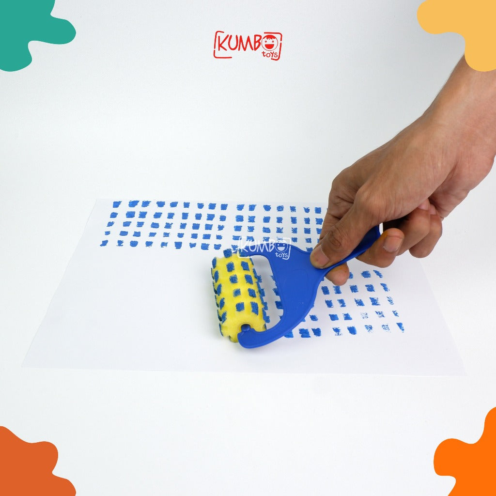 Alat Lukis Anak Set (Roller painting 4pcs,Cat Washable,Tray)