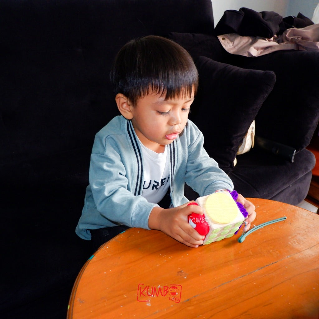 Mainan Montessori Sensory Cube Sensory Play Mengenal Tekstur