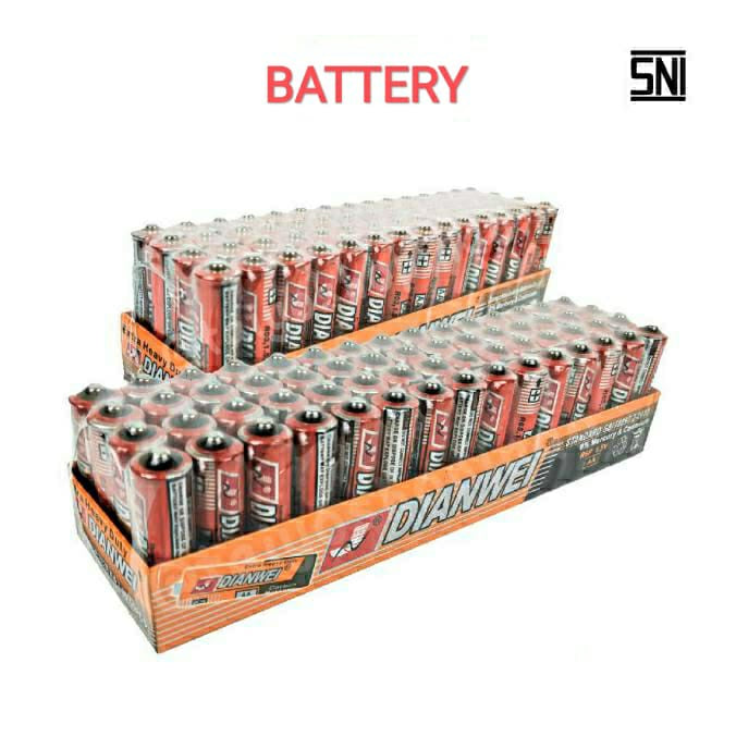 Baterai AA / AAA Mainan Batre A2 / A3 Batrey Battery Dianwei Murah A3 UM- 3 R6P 1.5V