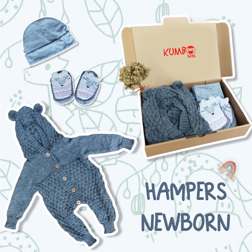 Hampers Kado baby bayi perlengkapan pakaian jumper sepatu topi bayi newborn baru lahir perempuan laki laki