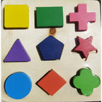 Mainan Edukasi Puzzle Kayu 3D Mencocokan Bentuk