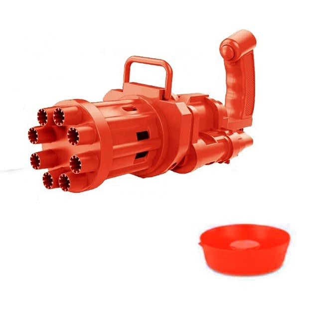 Mainan Bubble Gun Gatling Pistol Gelembung Sabun Anak Buble Gun Elektrik Machine Gun Bubble Busa