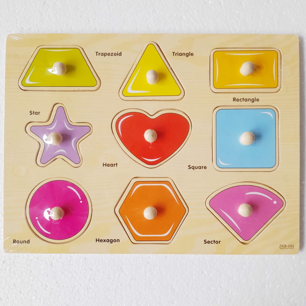 Mainan Edukasi Anak Puzzle Kayu Knob