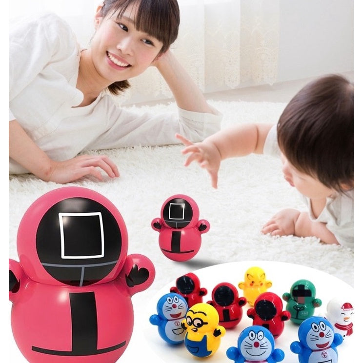 Mini Tumbler Goyang Karakter Boneka Stress Relief Toy Kartun Lucu Mainan Anak