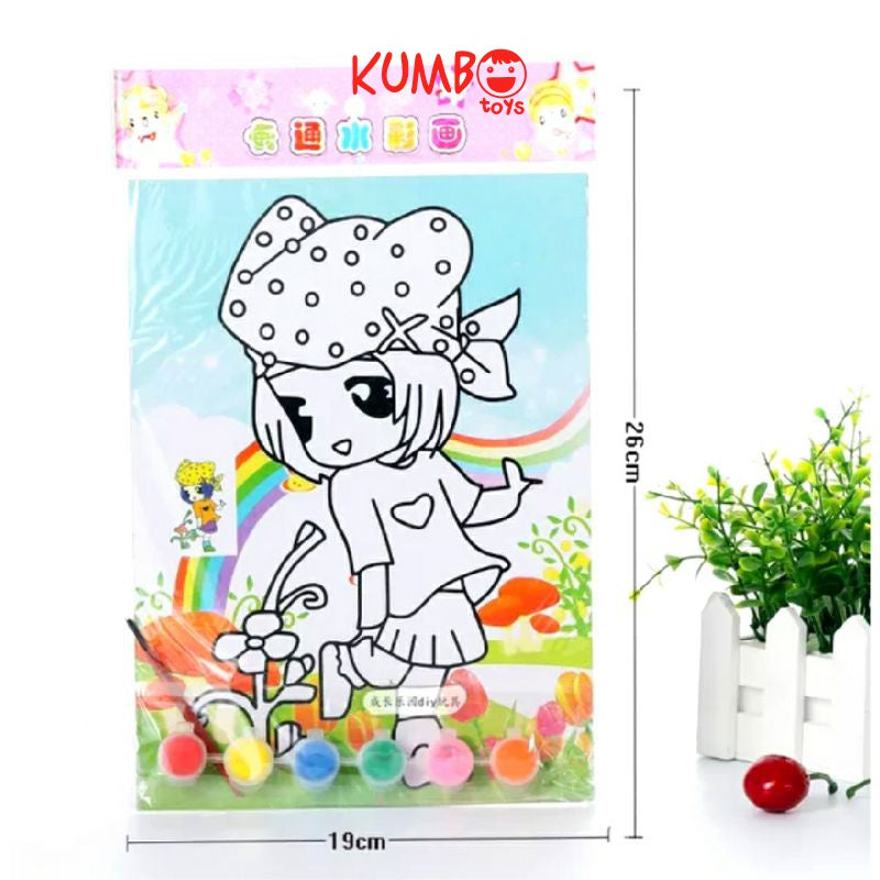 Mainan Edukasi Anak DIY Mewarnai dengan Cat Air Hampers Souvenir Ulang Tahun