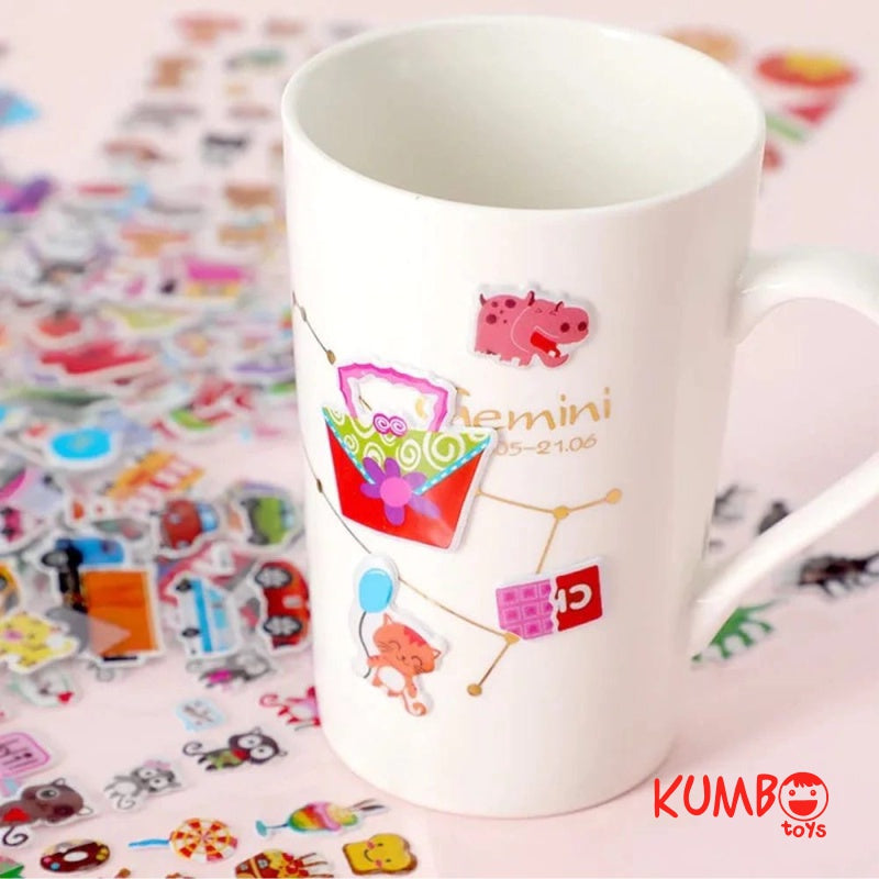 Mainan Anak Sticker 3D Timbul Karakter Kartun