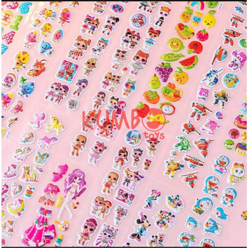 Mainan Anak Sticker 3D Timbul Karakter Kartun