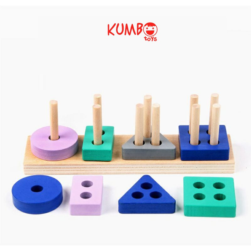 Mainan Edukasi Anak Puzzle Geometri Panjang