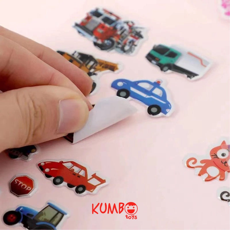 Mainan Anak Sticker 3D Timbul Karakter Kartun