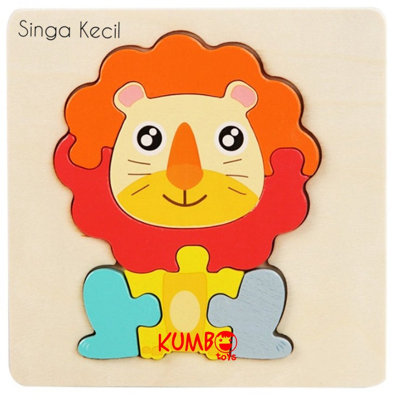 Mainan Edukasi Puzzle Kayu Bayi Anak Warna Pastel