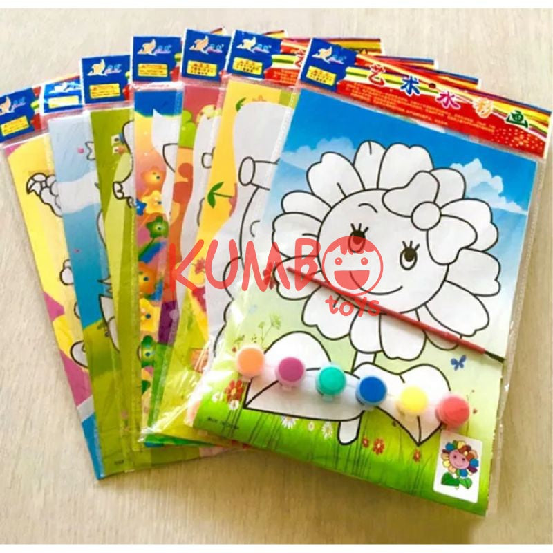 Mainan Edukasi Anak DIY Mewarnai dengan Cat Air Hampers Souvenir Ulang Tahun