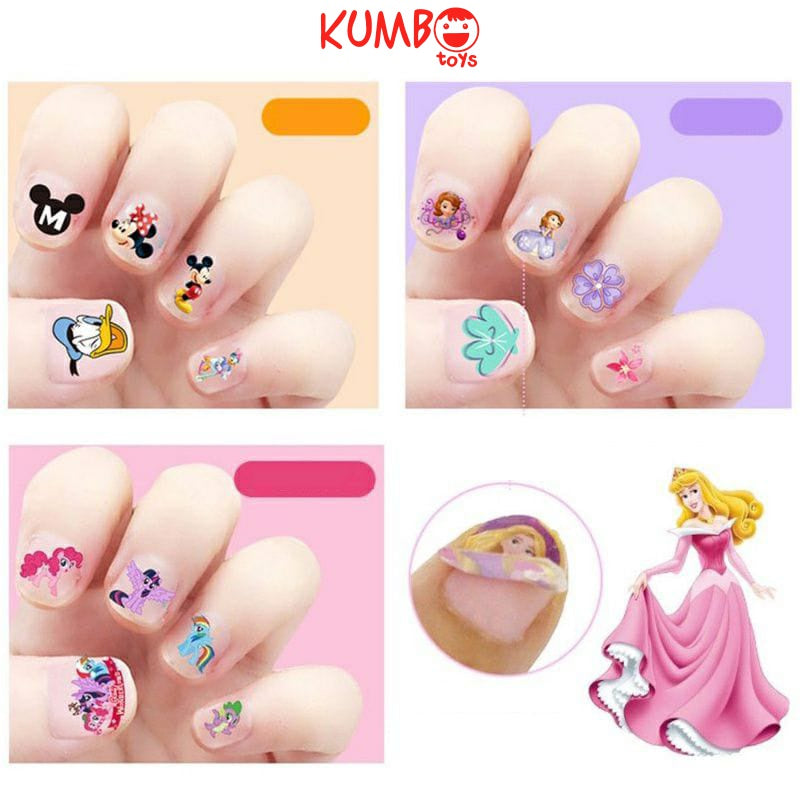 Stiker Kuku Anak Perempuan Karakter Sticker Nail Art Motif Princess Disney