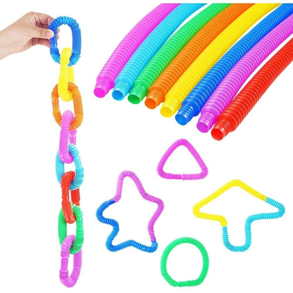 Mainan POP LIGHT LED | SELANG NYALA | PIPA NYALA FIDGET TUBES SENSORY TOYS