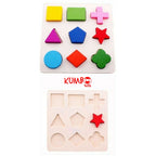 Mainan Edukasi Puzzle Kayu 3D Mencocokan Bentuk