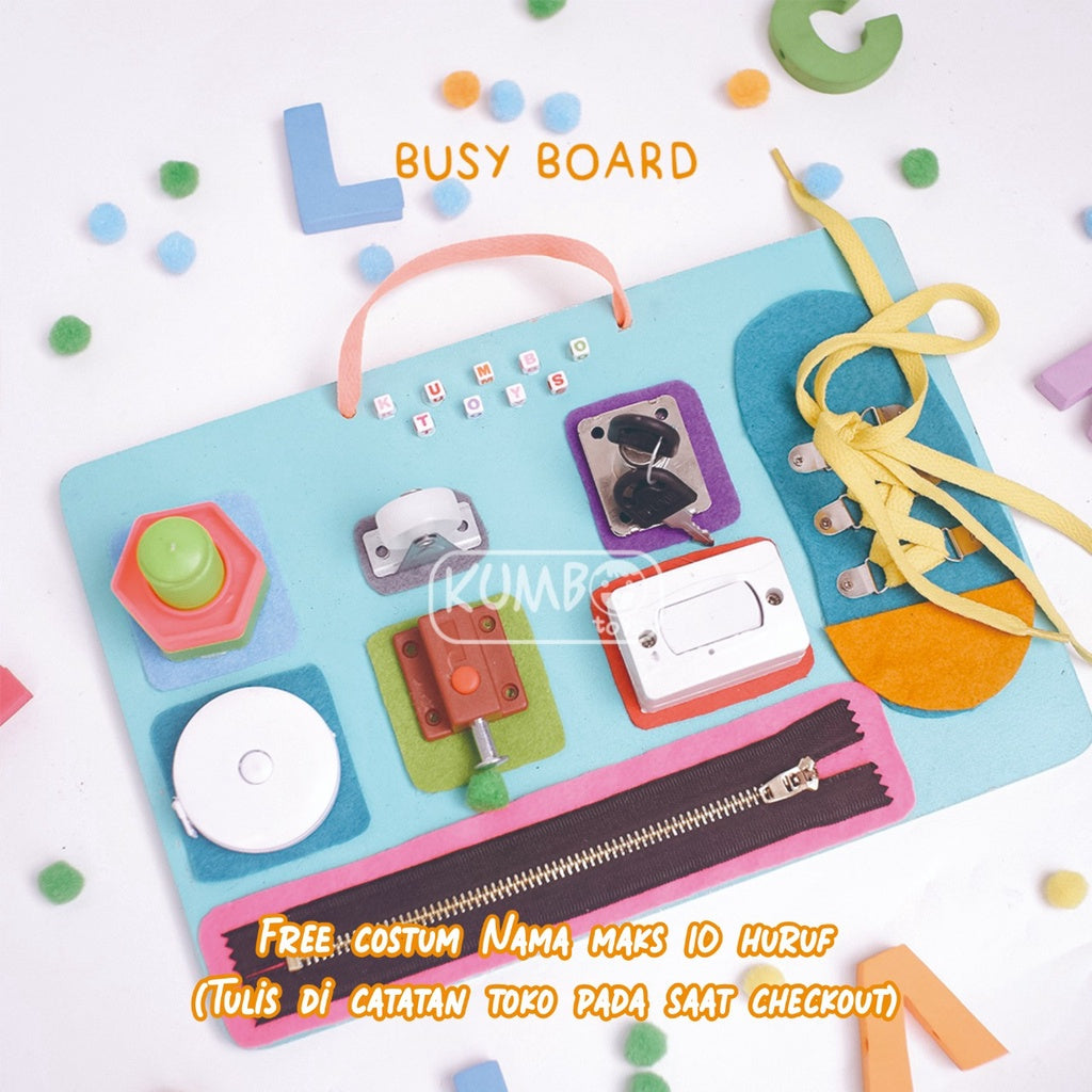 Busy Board Mainan Edukasi Montessori Papan Main Anak
