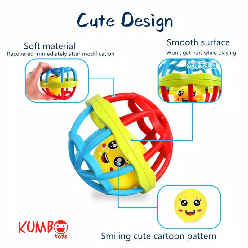 Mainan Kerincing Bayi Mainan Gigitan Bayi Bola Putar Teether Rattle Stick