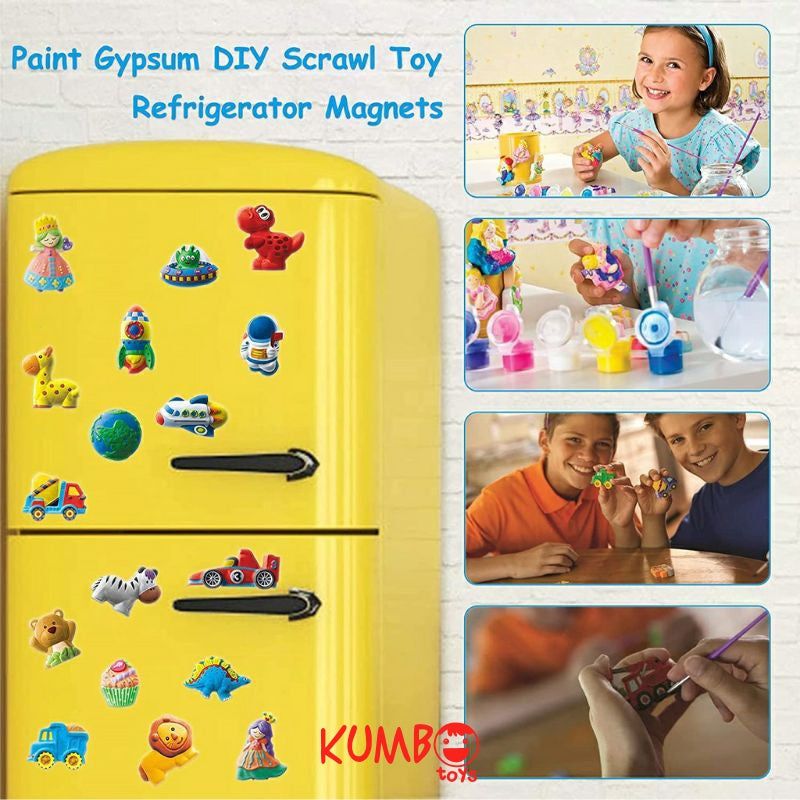 Mainan Anak DIY Paint Gypsum Mewarnai Patung