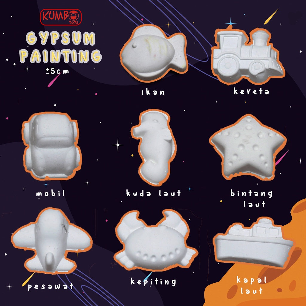 Patung Gypsum Painting Kit Mainan Edukasi Anak Melukis Mewarnai Patung Gypsum Gipsum Satuan