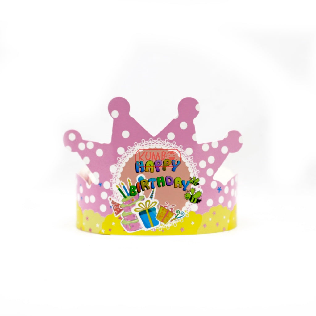 Topi Ulang Tahun Lingkar Mahkota Happy Birthday Crown Glossy Dekorasi Pesta