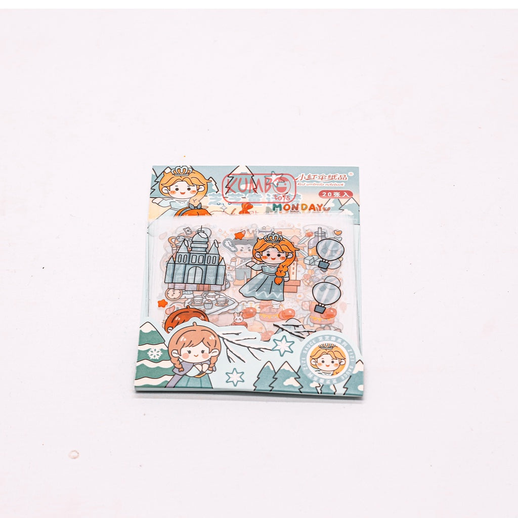 Sticker MOMO Transparant 20 Lembar Kartun Unik Bening Anti Air