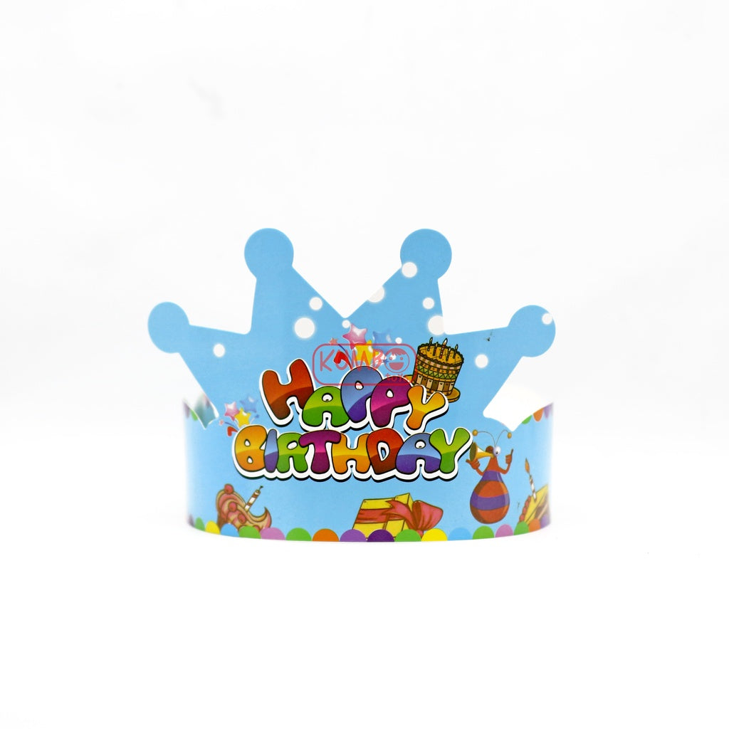 Topi Ulang Tahun Lingkar Mahkota Happy Birthday Crown Glossy Dekorasi Pesta