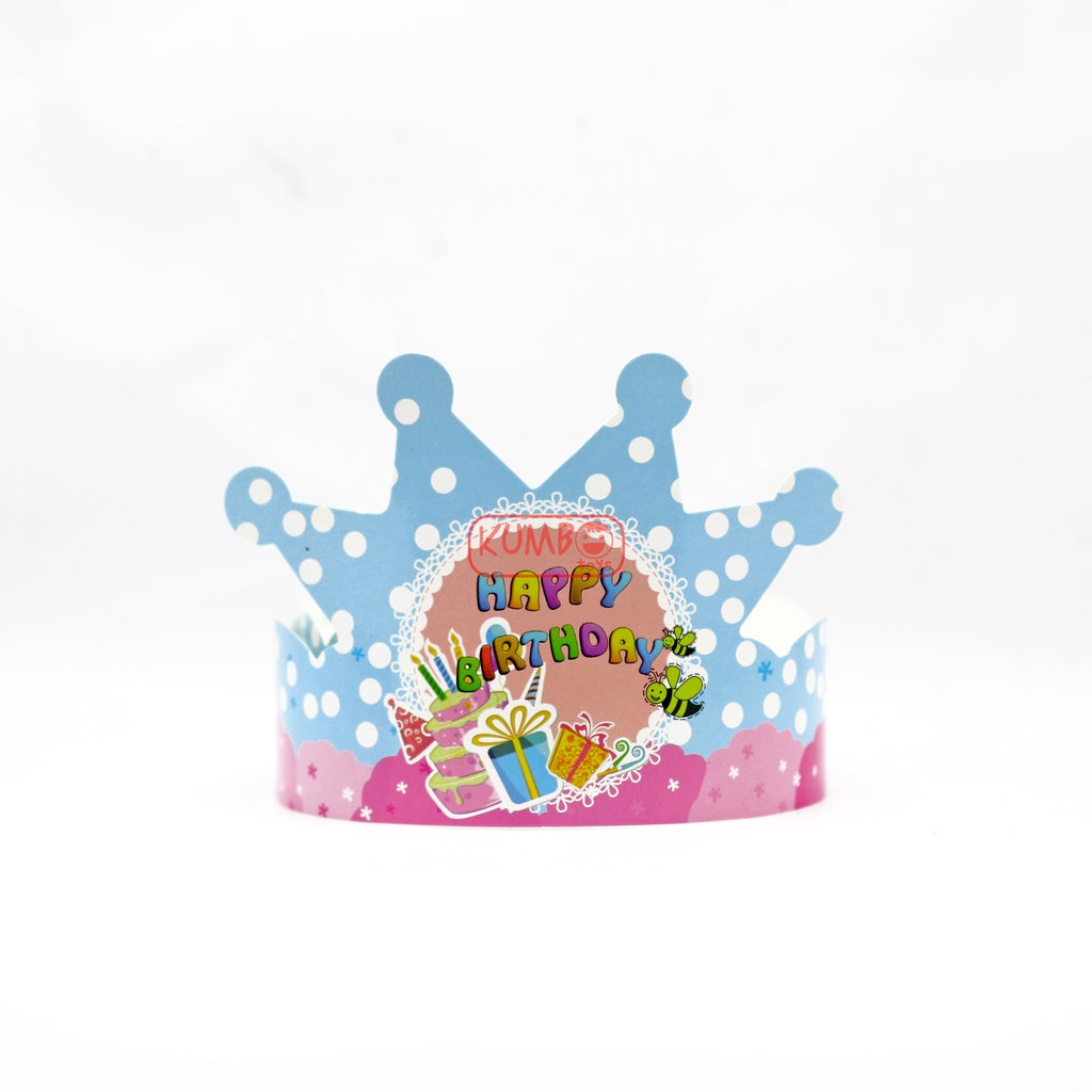 Topi Ulang Tahun Lingkar Mahkota Happy Birthday Crown Glossy Dekorasi Pesta