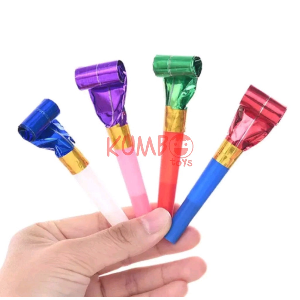 Terompet Lidah Polos Metalik Kecil Peluit Julur Pesta Ulang Tahun Souvenir