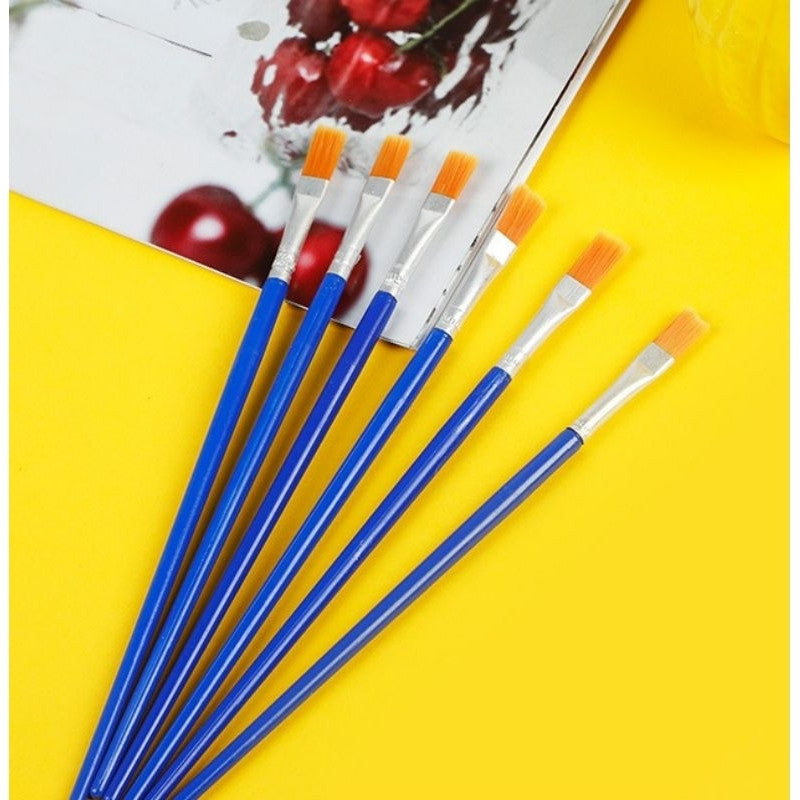 Mainan Edukasi Alat Lukis Anak Kuas Lukis Flat Kuas Nylon Datar Paint Satuan