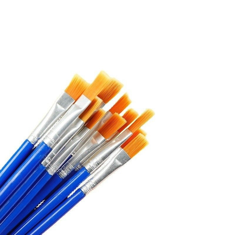 Mainan Edukasi Alat Lukis Anak Kuas Lukis Flat Kuas Nylon Datar Paint Satuan