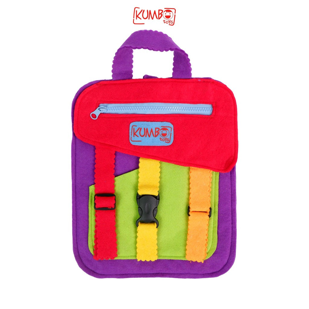 Mainan Edukasi Anak Busy Bag Ransel Montessori Play Life Skill Activity