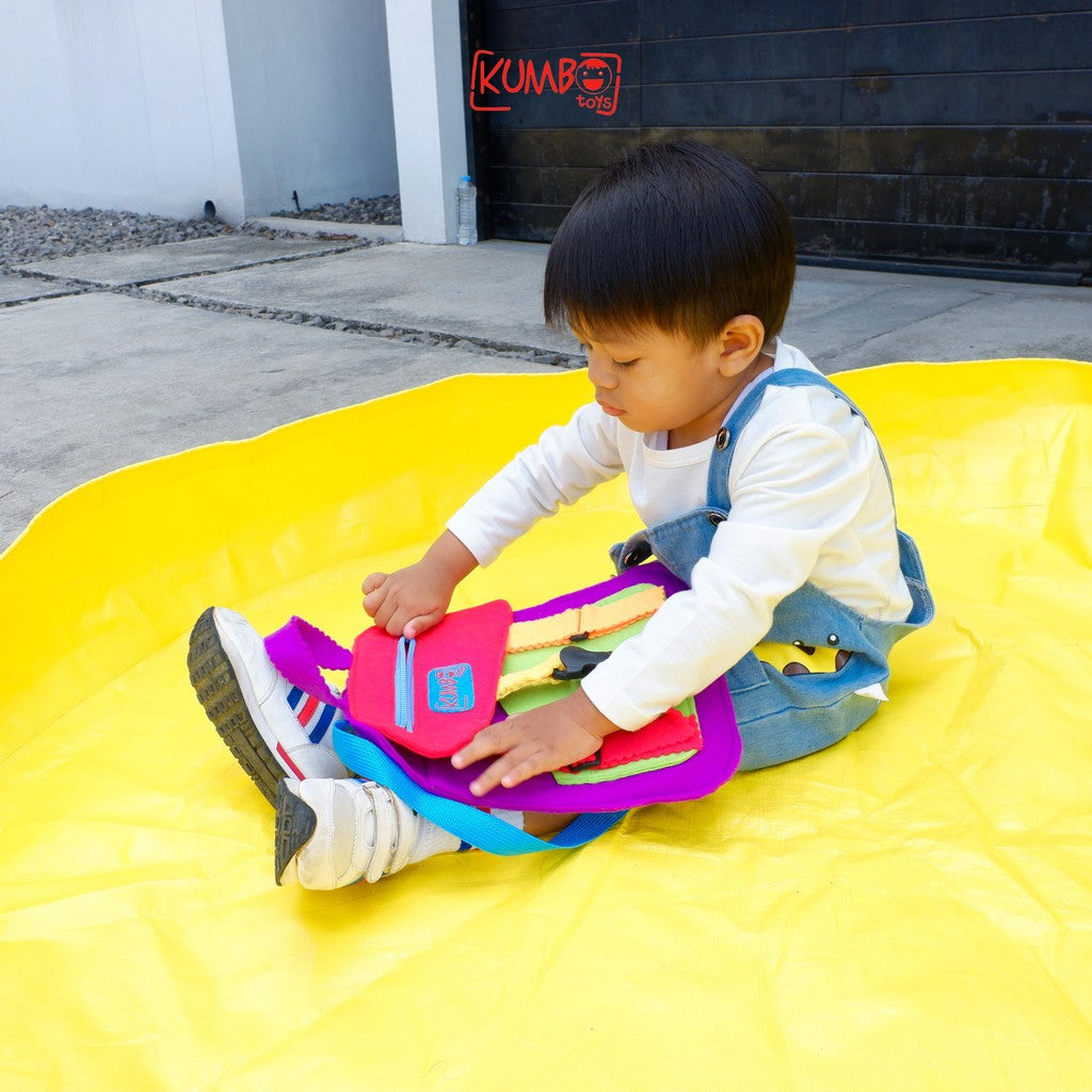 Mainan Edukasi Anak Busy Bag Ransel Montessori Play Life Skill Activity