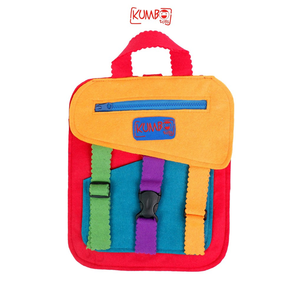 Mainan Edukasi Anak Busy Bag Ransel Montessori Play Life Skill Activity
