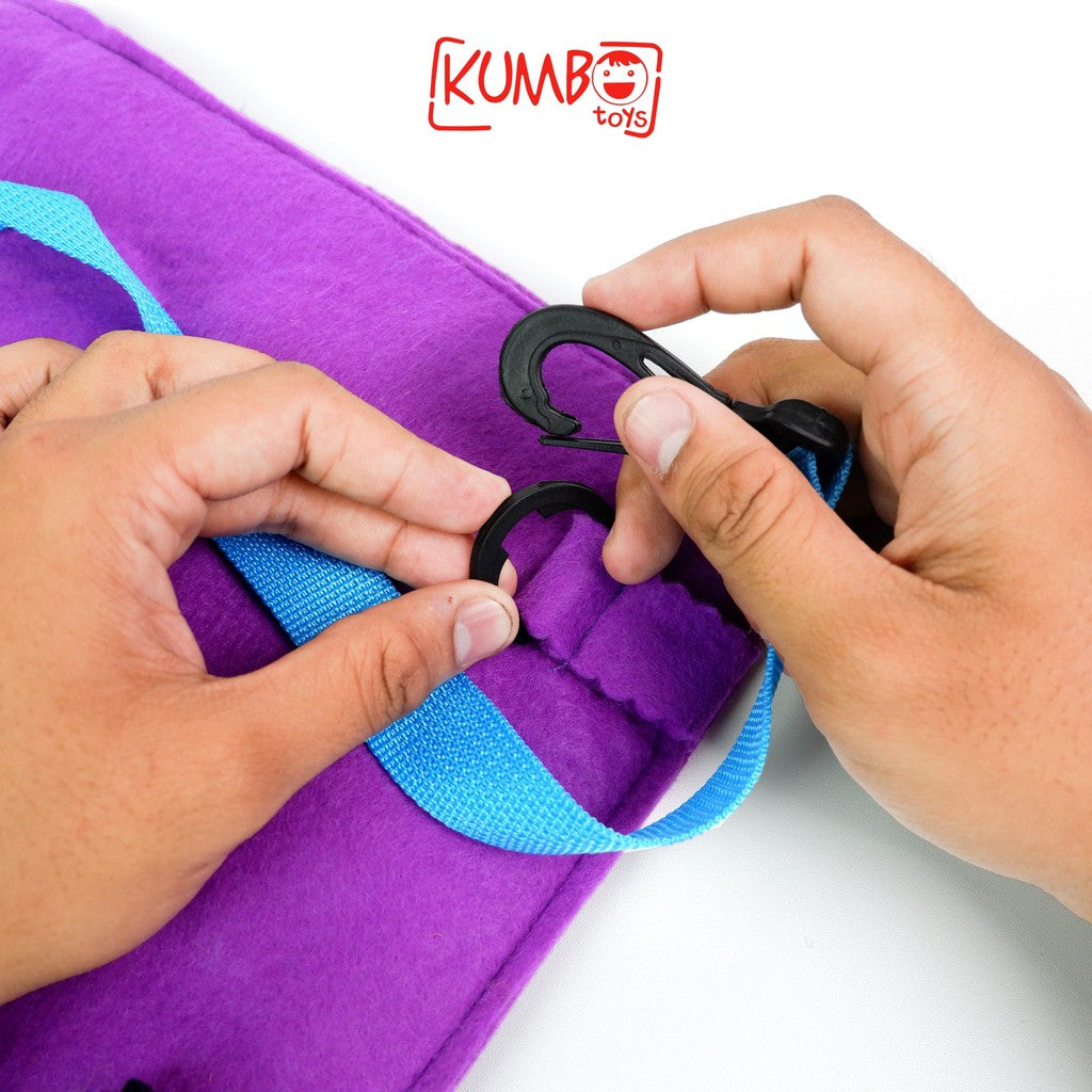 Mainan Edukasi Anak Busy Bag Ransel Montessori Play Life Skill Activity