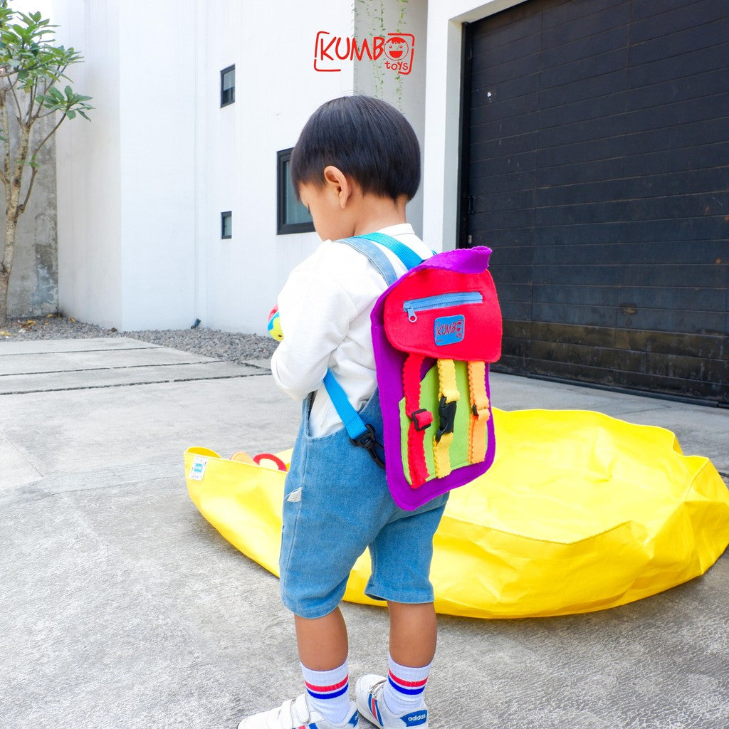 Mainan Edukasi Anak Busy Bag Ransel Montessori Play Life Skill Activity