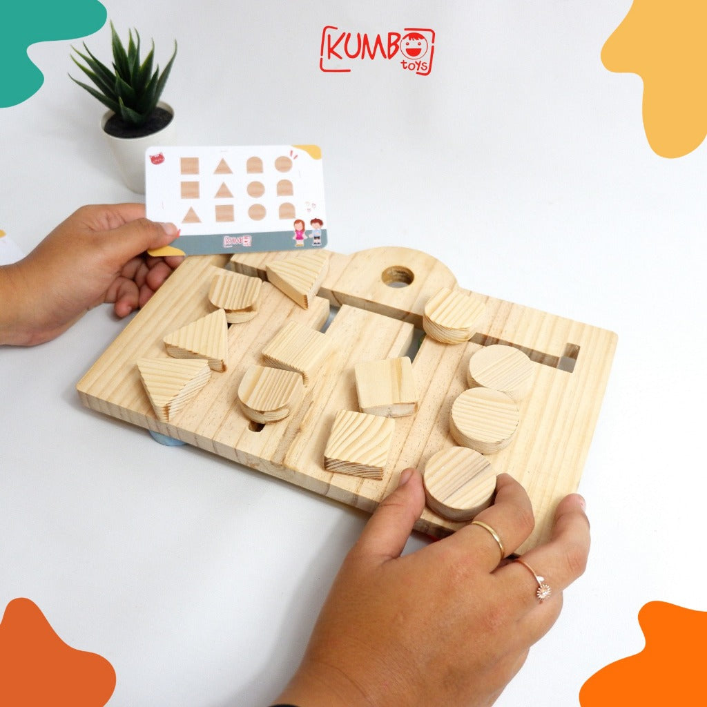 Mainan Edukasi Papan Kayu Anak Sorting Board Mainan Montessori/ Mainan Papan Edukasi Color And Sorting Shape