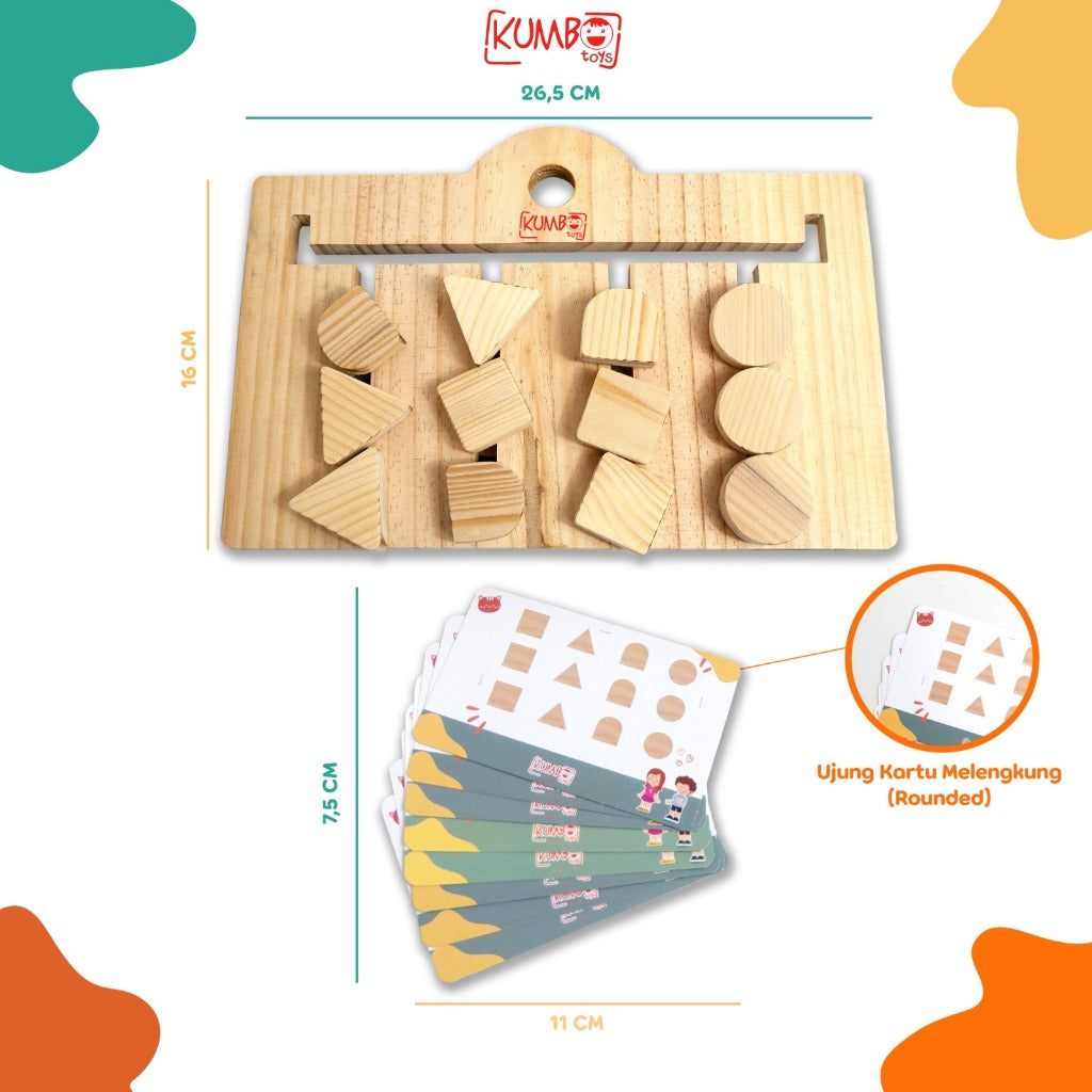 Mainan Edukasi Papan Kayu Anak Sorting Board Mainan Montessori/ Mainan Papan Edukasi Color And Sorting Shape