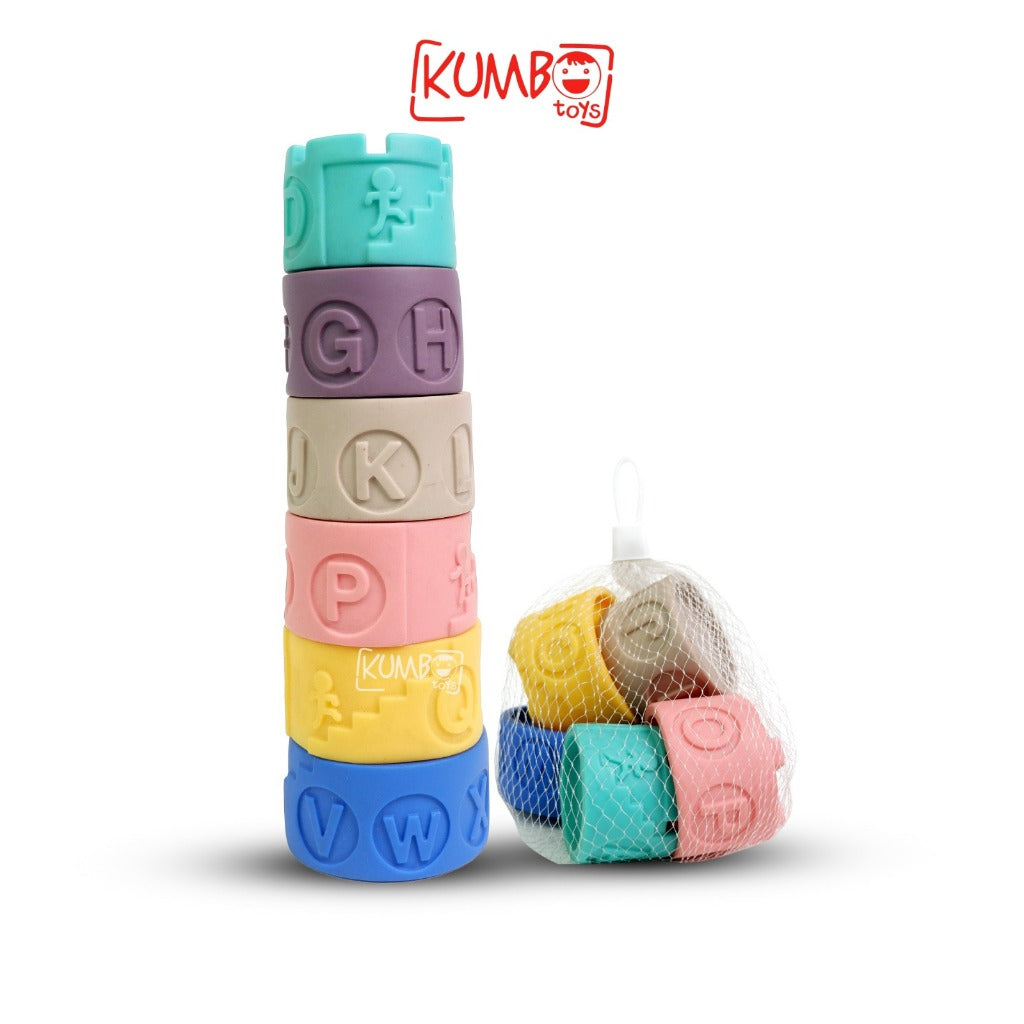 Mainan Edukasi Anak Bayi Stacking Block Toys Mainan Tekstur Untuk Bayi