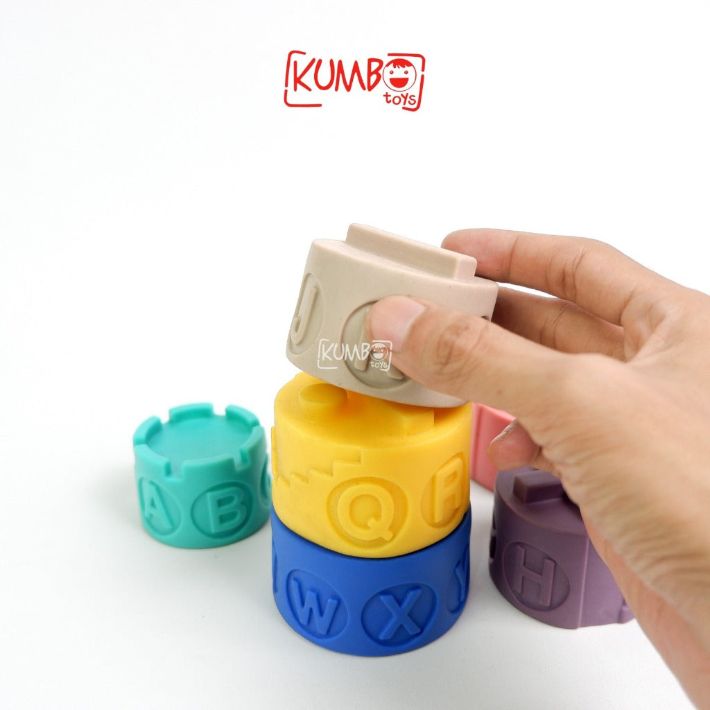 Mainan Edukasi Anak Bayi Stacking Block Toys Mainan Tekstur Untuk Bayi