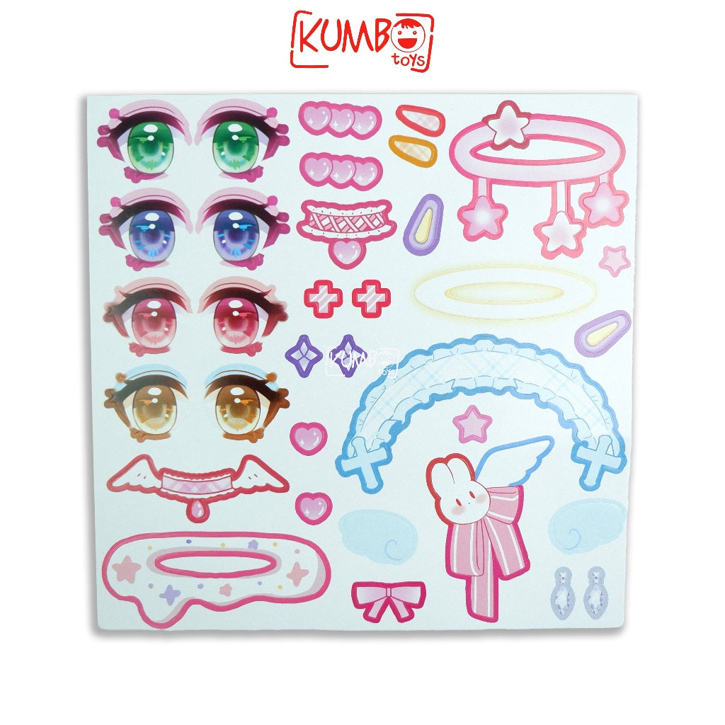 Mainan Edukasi Anak Stiker Ganti Wajah Makeup DIY Changing Face Sticker Keterampilan Merias Kartun Jepang