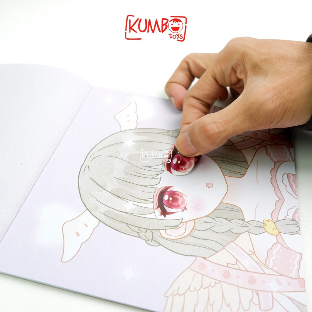 Mainan Edukasi Anak Stiker Ganti Wajah Makeup DIY Changing Face Sticker Keterampilan Merias Kartun Jepang