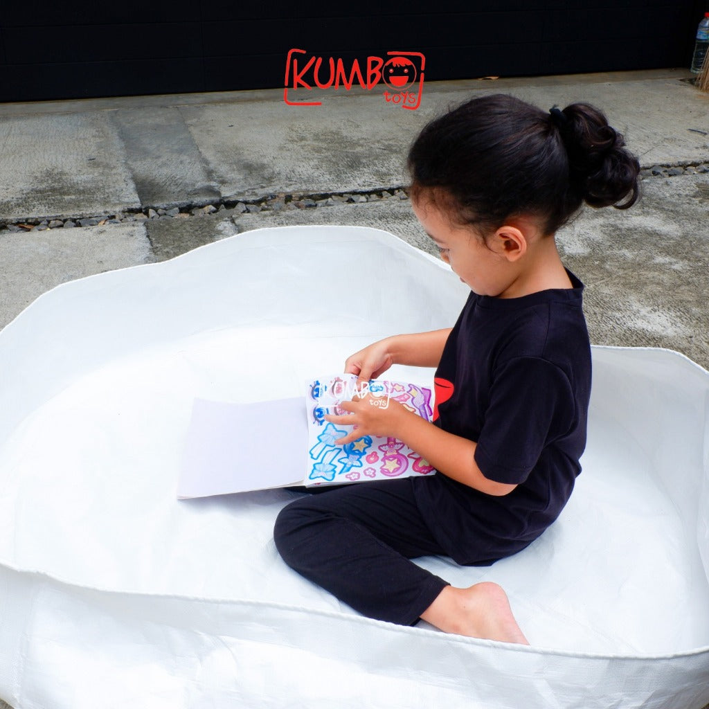 Mainan Edukasi Anak Stiker Ganti Wajah Makeup DIY Changing Face Sticker Keterampilan Merias Kartun Jepang