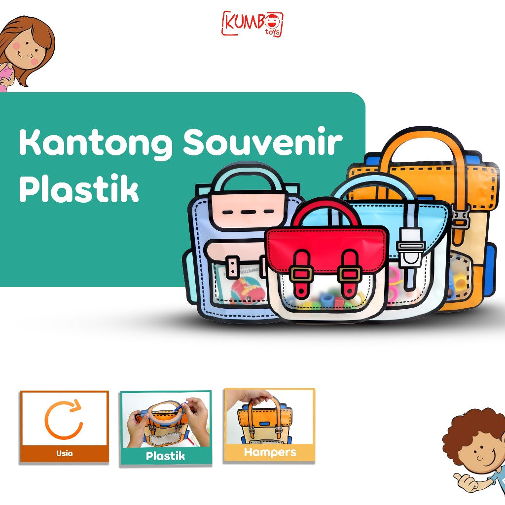 Kantong Souvenir Plastik Hampers Tas Ziplock Bag Pouch Bergambar