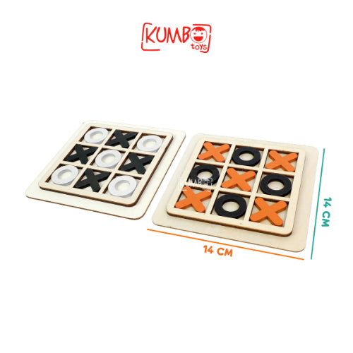Mainan Edukasi Anak Tic Tac Toe Kayu XO Wooden Game Jigsaw