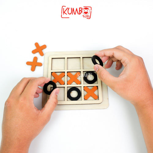 Mainan Edukasi Anak Tic Tac Toe Kayu XO Wooden Game Jigsaw
