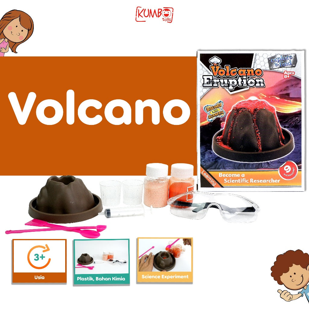Mainan Edukasi Volcano Eruption Sains Eksperimen Letusan Gunung Berapi